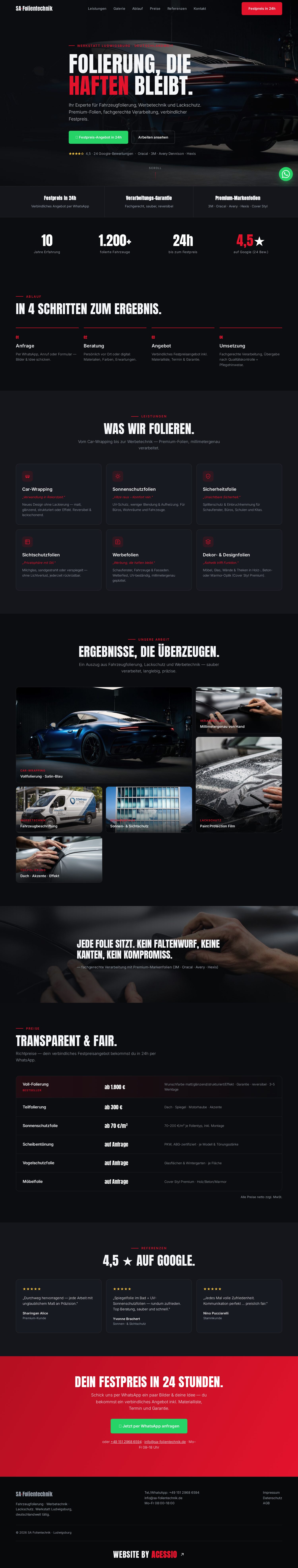 Website SA Folientechnik