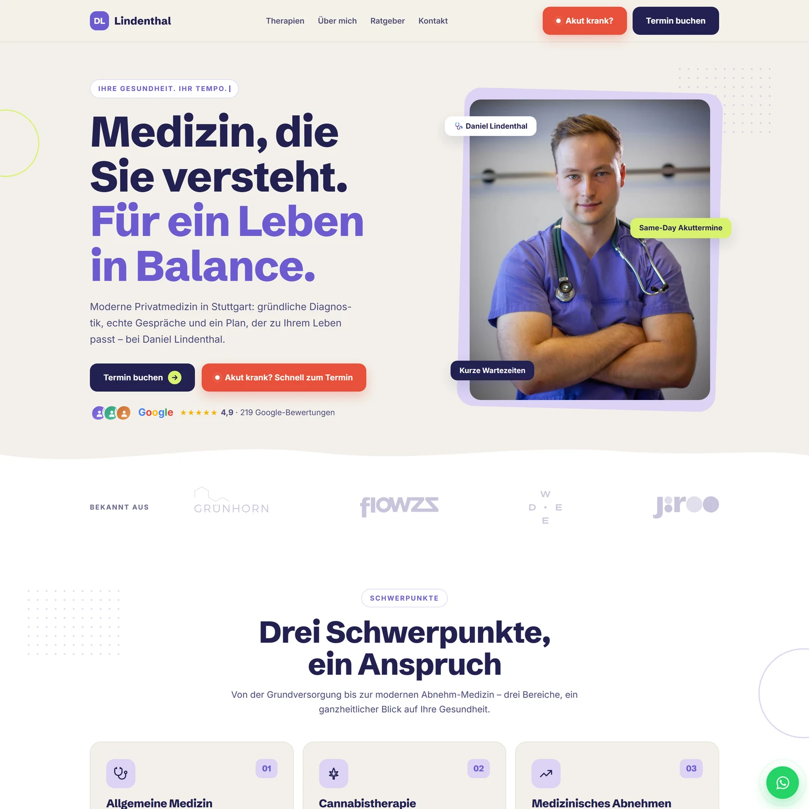 Website von Lindenthal
