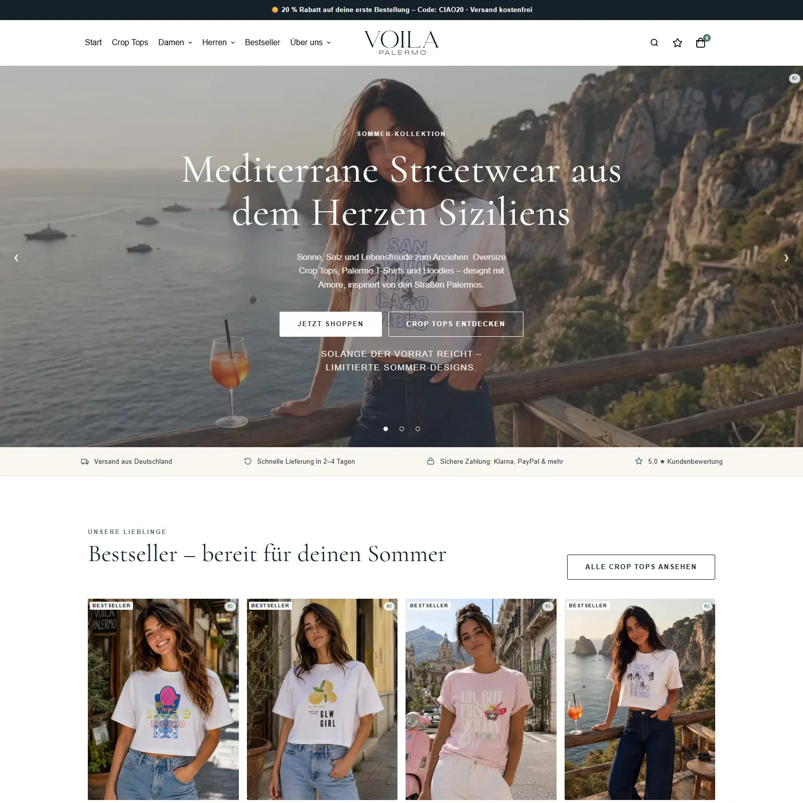 Onlineshop von Voilà Palermo