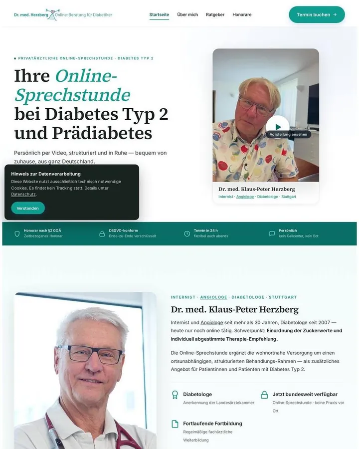 من أعمالنا: موقع استشارات Dr. Herzberg عبر الإنترنت